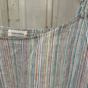 Krista Larson linen Pablo jumper sundress